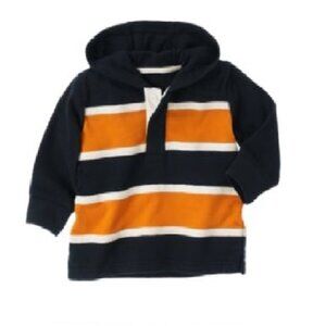 NWT Gymboree Football Champ Hooded Rugby Stripe Top